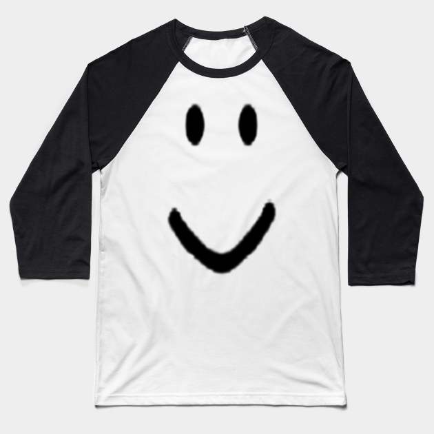 Roblox Halloween Noob Face Costume Roblox Baseball T Shirt Teepublic - roblox noob costume halloween