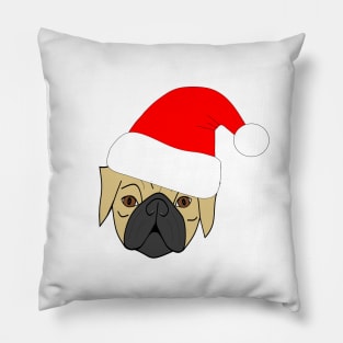 Pug Christmas Pillow