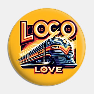 Train Vintage, Loco Love Pin