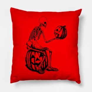 Wilsonrudy Kusmin Skull Pumpkin Ink Pillow