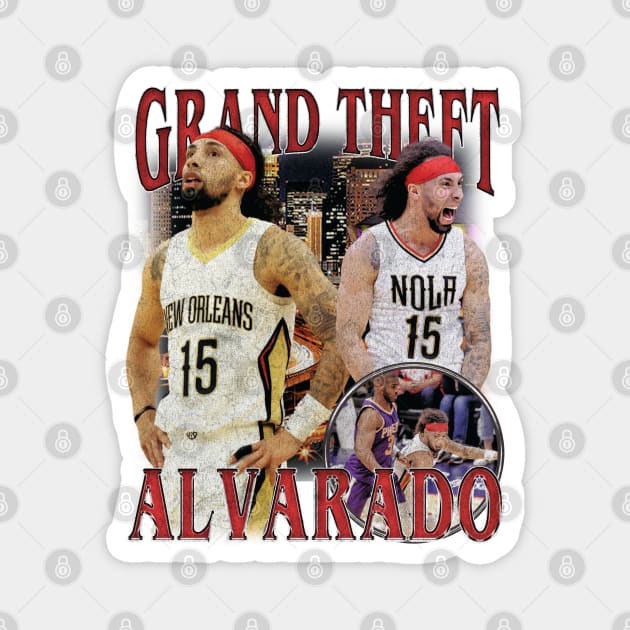 Jose Alvarado Grand Theft Alvarado Vintage Magnet by rattraptees