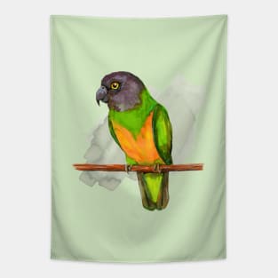 Senegal parrot watercolor Tapestry