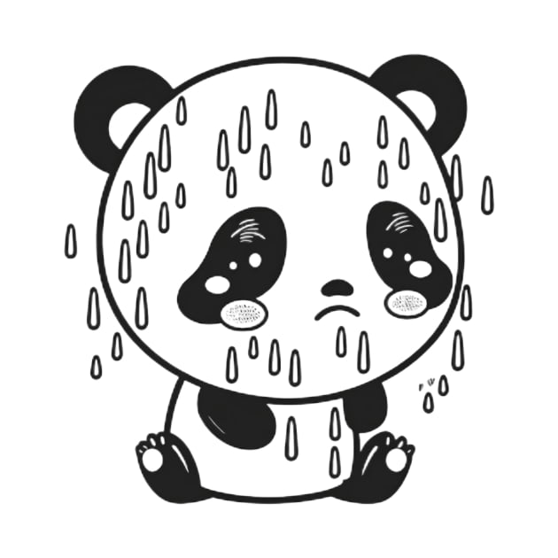 Cute Sad Little Crying Panda by kiddo200