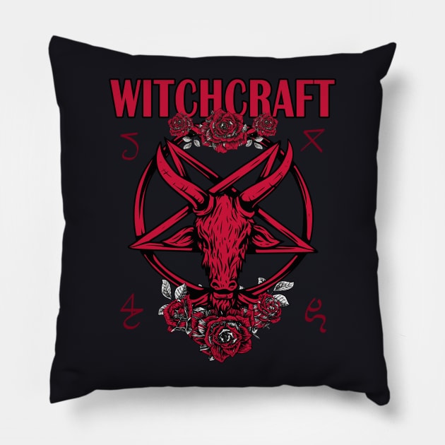 Witchcraft Witch Gothic Pillow by Foxxy Merch