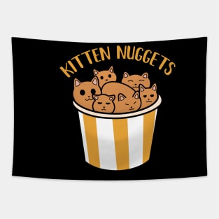 Kawaii Cat inside Box, Funny Chicken Nuggets Cats Tapestry