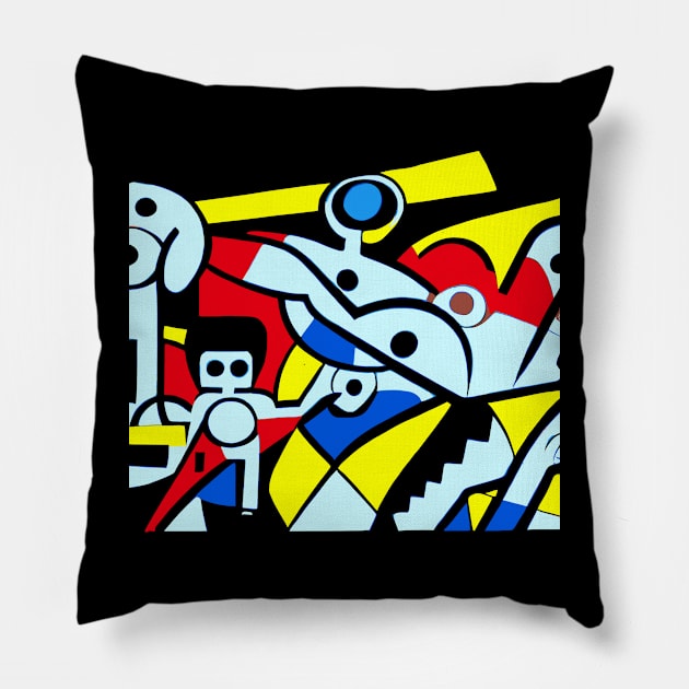 Puppy Robots Pillow by Bespired