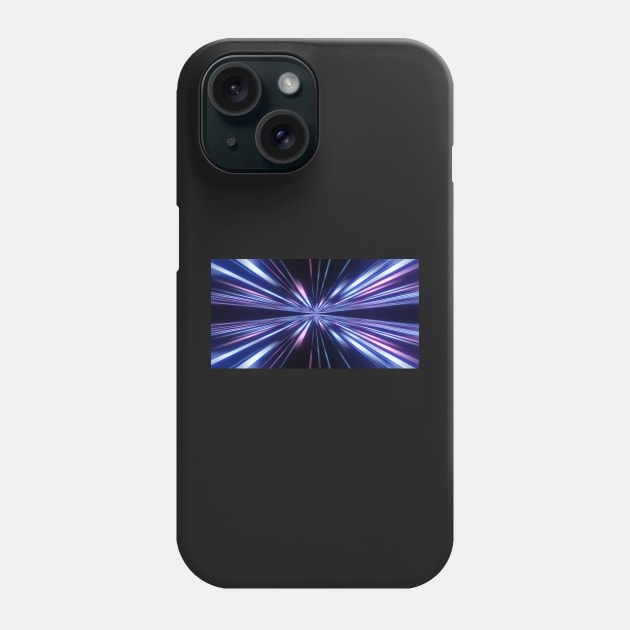 High speed, pink blue lines Phone Case by 3DVictory