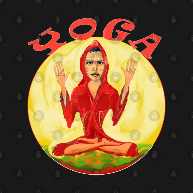 Namaste Yoga Lovers Goddess Yogini Gift by PlanetMonkey