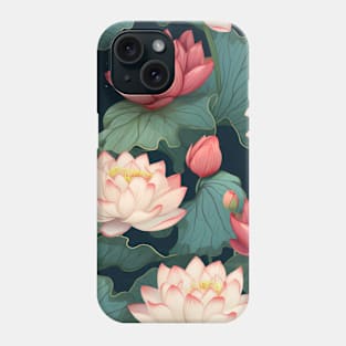 Serenity Blooms: Timeless Lotus Flower Pattern Phone Case