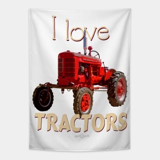 I Love Tractors Farmall Tapestry