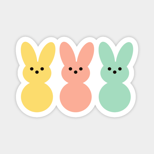 Happy Easter- rabbit bunnies Magnet by Mia