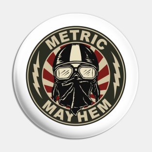 Metric Mayhem Rider Face Girls Pin