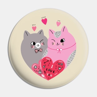 Feline Love Pin