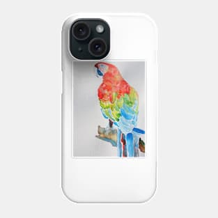 Macaw Watercolor Painting Phone Case