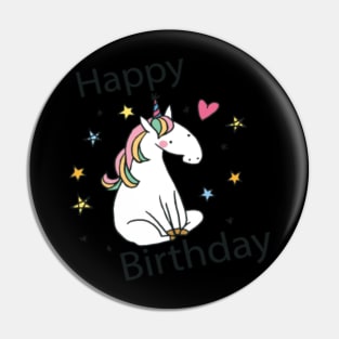 Happy Birthday Unicorn- Pin