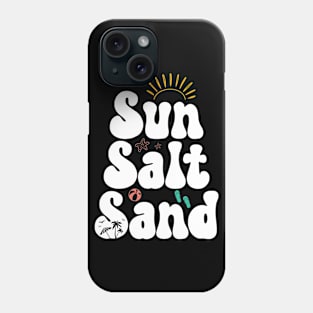 Retro Summer Groovy Beach Sayings Salt Sand Phone Case