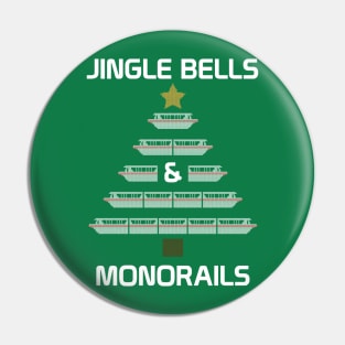 Jingle Bells and Monorails Christmas Tree Shirt Pin