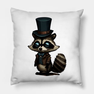 Raccoon Top Hat Pillow