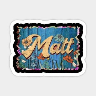 Retro Matt Name Flowers Limited Edition Proud Classic Styles Magnet