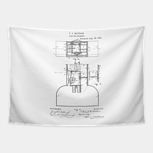 Fare box register Vintage Retro Patent Hand Drawing Funny Novelty Gift Tapestry