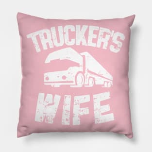 Trucker's wife (white) Pillow