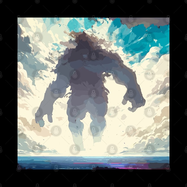 Giant in clouds by TomFrontierArt