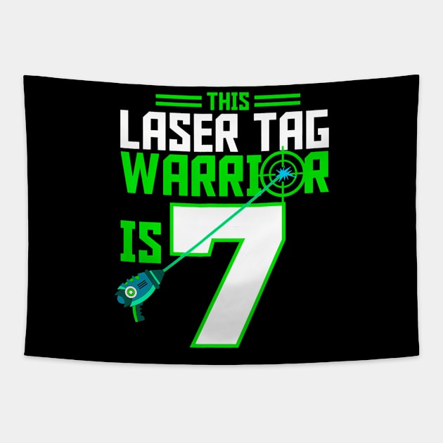 This Laser Tag Warrior is Gaming Birthday Party Tapestry by vulanstore