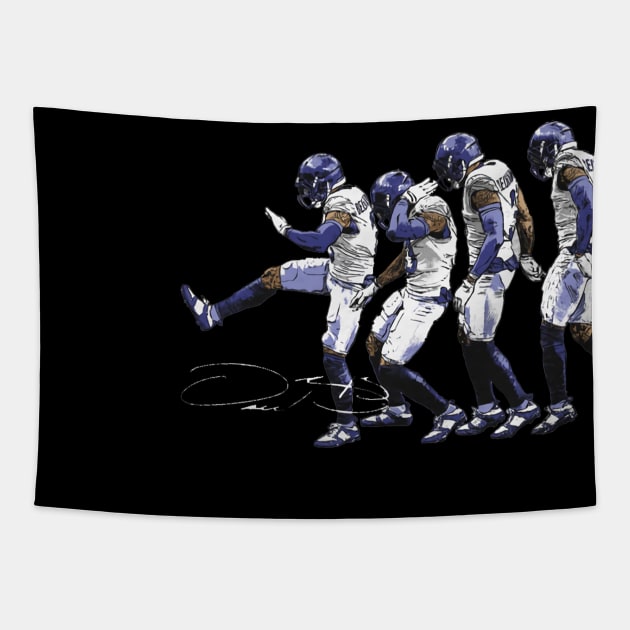 Odell Beckham Jr. Los Angeles R Moonwalk Tapestry by MASTER_SHAOLIN