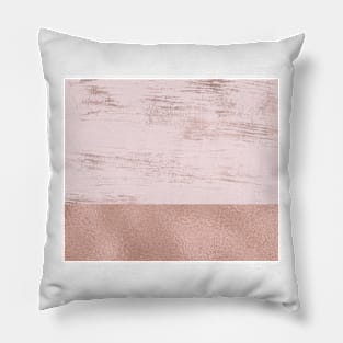 Rose gold street concrete II Pillow