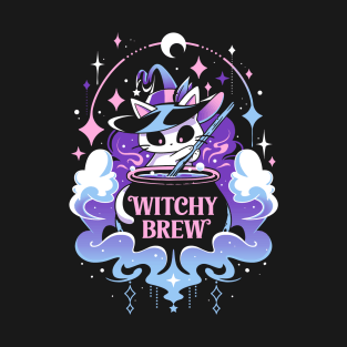 Witchy Cat Potion - Kawaii Magic T-Shirt