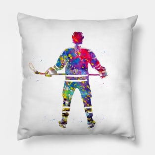 Hockey Player Girl Pillow