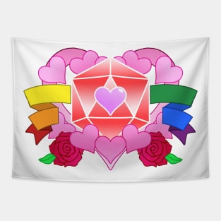 DiceHeart - Pride Banner, Red Dice Tapestry