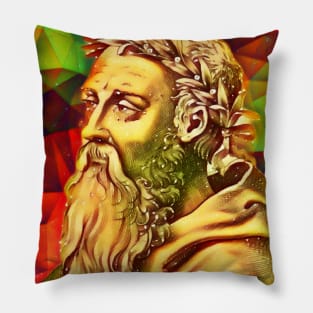 Heraclitus Snow Portrait | Heraclitus Artwork 15 Pillow