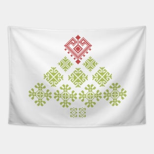 Romanian Traditional Motif design - Christmas tree Tapestry