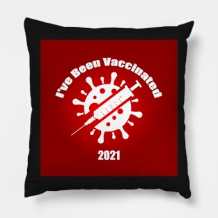 I've Been Vaccinated Red Pillow