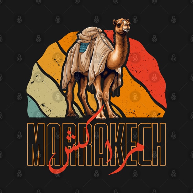 Marrakech Morocco Arabic Camel Sunset by Rebrand