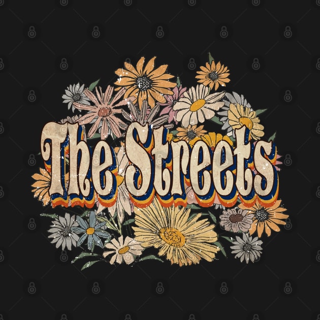 Retro The Streets Name Flowers Limited Edition Classic Styles by BilodeauBlue