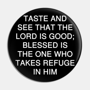 Psalm 34:8 Bible Verse Text NIV Pin