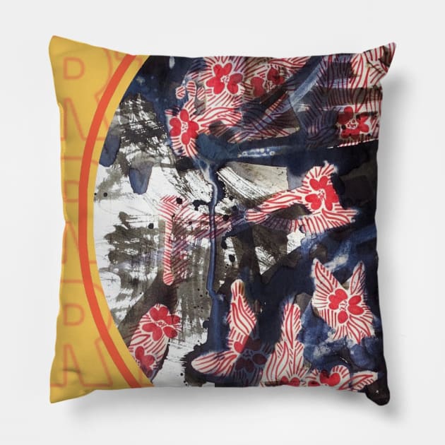 Sakura Samurai Pillow by Emily Ryan