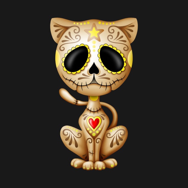 Brown Zombie Sugar Kitten Cat by jeffbartels