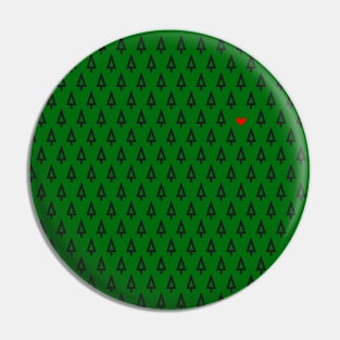 Forest love pattern (black) Pin