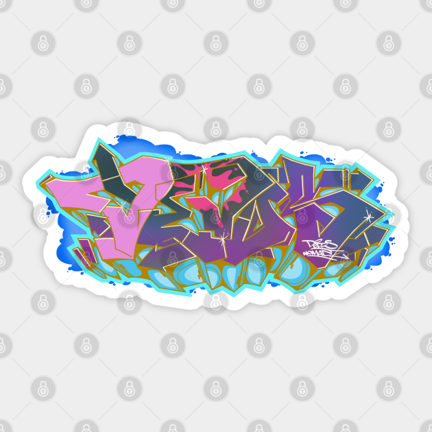 Dedos graffiti letters 4 - Dedos - Sticker | TeePublic