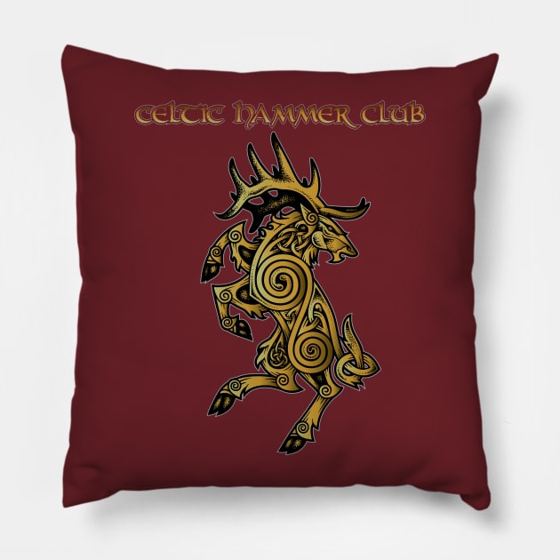 Celtic Elk Rampant Pillow by celtichammerclub