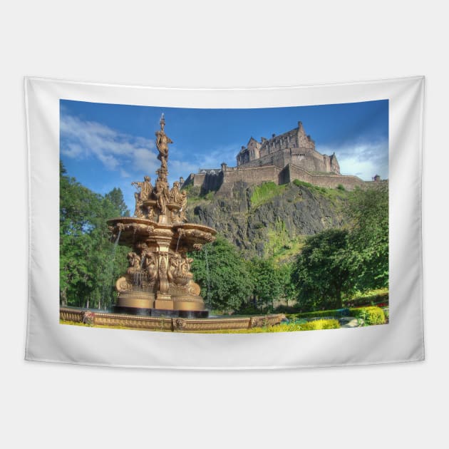 Edinburgh Castle , Scotland Tapestry by goldyart