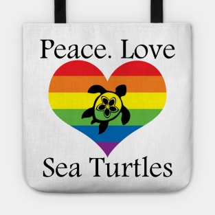 Peace. Love. Sea Turtles Tote