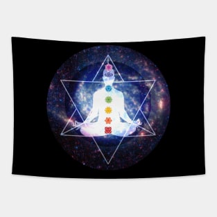 Merkaba Lightbody Chakra Meditation Tapestry