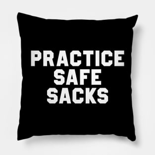 Practice Safe Sacks Pillow