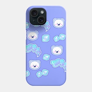 Aurora polar bear pattern Phone Case