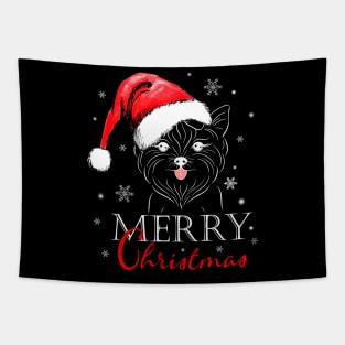 Merry Christmas Yorkshire Santa Gift For Dog Lover Tapestry