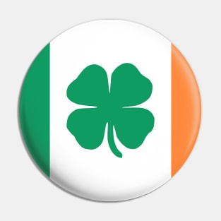 Flag of Ireland with Shamrock Pin